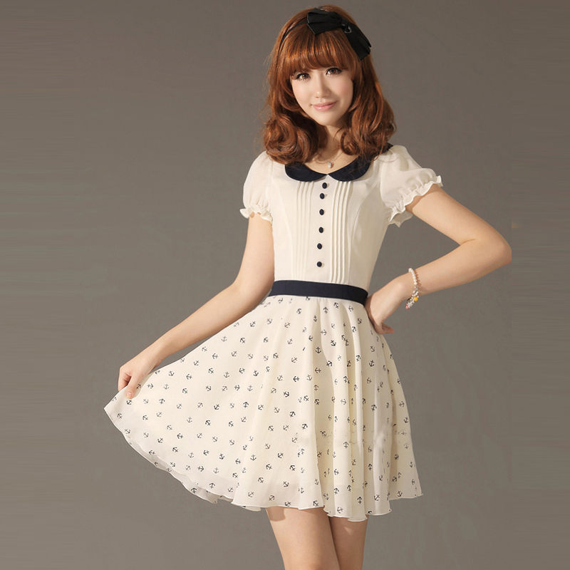 甜美可爱公主雪纺...