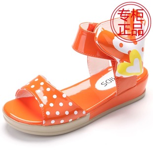  特价ABC正品儿童鞋夏季新款男女童皮革拼接露趾凉鞋p3212567d