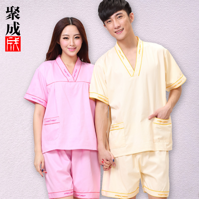 高档全棉汗蒸服男女新款纯棉浴衣浴服情侣桑拿服男休闲服在类目 居家日用, 毛巾/浴巾/浴袍, 浴裙/浴袍/浴衣中 - 来自Buy2taobao.com提供专业的淘宝代购服务