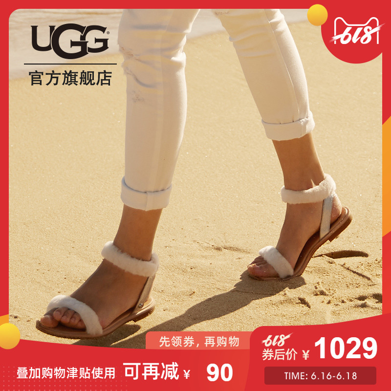 UGG2019 summer new pattern lady Sandals adjust Ankle Ties Sweet Sandals 1102769in the Women's Shoes, Sandals category - from Buy2taobao.com to provide professional Taobao agent buy service