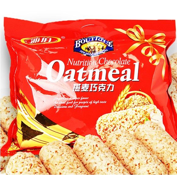 24省5袋包邮 雅伯营养纯燕麦片巧克力500g食品特价零食喜糖