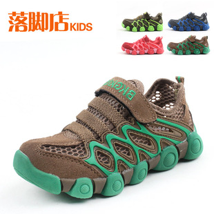  夏款包邮牛皮儿童凉鞋 防滑女童运动凉鞋 男童透气运动鞋大小童鞋