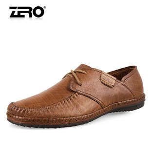  ZERO零度男鞋 男士日常休闲鞋 纯手工缝制舒适透气商务皮鞋F9945