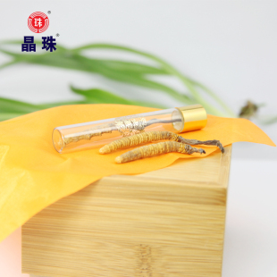  晶珠冬虫夏草精品1根体验瓶装 4条/克 高于同仁堂品质 虫草王
