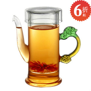 耐高温加厚玻璃茶壶泡茶器 过滤泡茶壶 龙把壶花茶茶具玻璃套装在类目 餐饮具, 茶具, 功夫茶具中 - 来自Buy2taobao.com提供专业的淘宝代购服务
