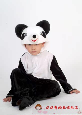 熊猫动物舞蹈服 幼儿动物服装 幼儿游戏演出服