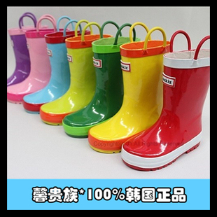  正品代购150-230码~夏新款韩国进口男女童中大童雨鞋雨靴子D4