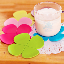 聚可爱♥创意立体花朵形防烫硅胶杯垫 个性防滑隔热垫 咖啡垫