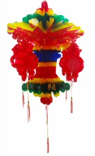  大红灯笼  五彩水晶玉兰灯笼 宫灯 亮塑料 小纸灯笼批发 denglong