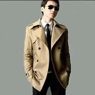 2013 spring new Korean leisure wild slim trench coat trench coat thin male in spring and autumn the coat counter authentic