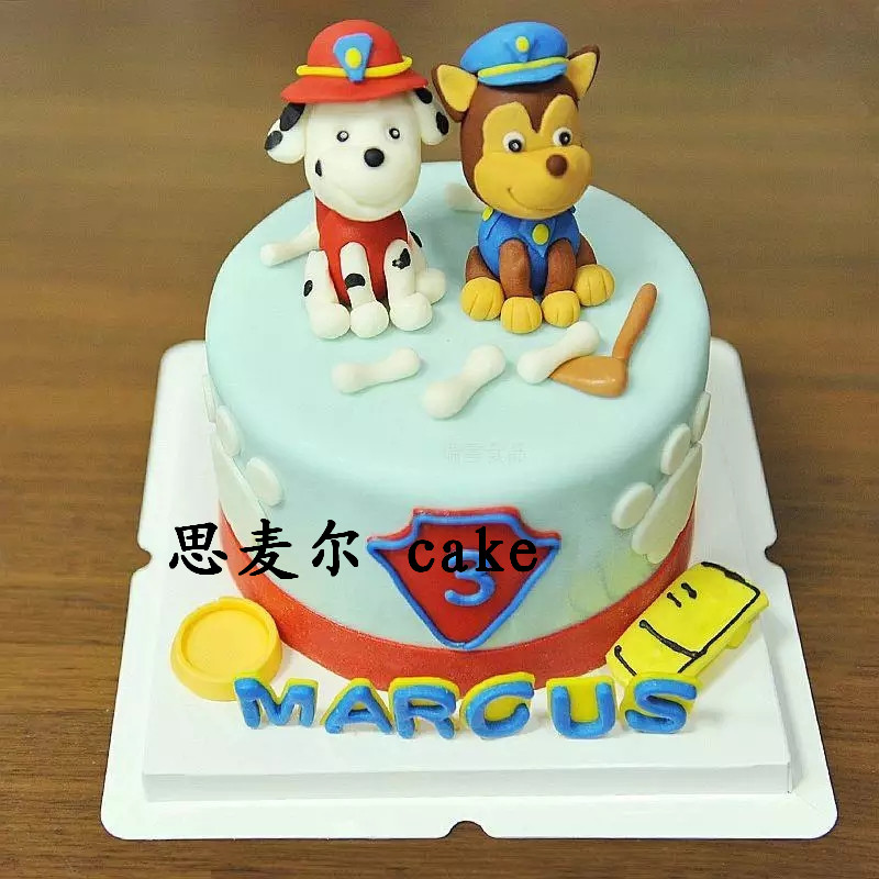 Chongqing Same city children birthday Cake Dogs Patrol Invert sugar Cake originality Cartoon Puppy Barkin the Aquatic meat/Fresh fruits and vegetables/Cooked , Fresh cakes category - from Buy2taobao.com to provide professional Taobao agent buy service