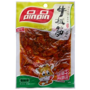  【天猫超市】品品 香辣牛板筋 薄片 40g/袋 四川特产零食小吃