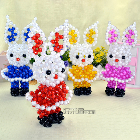 串珠DIY 可爱动物吉祥兔十二生肖动物 家居饰品