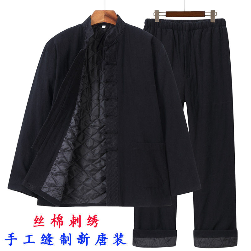 扶翼中老年男冬装唐装套装棉袄棉裤纯棉老粗布中式两件套上衣裤子|ruв категории Мужская одежда, национальная одежда - от Buy2taobao.com для оказания профессиональной услуги покупки агента Taobao