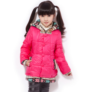  童装女童棉衣新款冬装 儿童加厚外套 韩版假两件长款棉袄1166