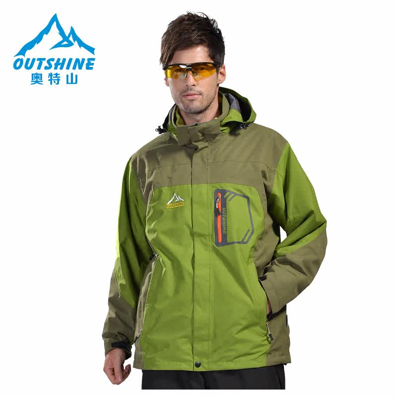 【断码清仓】奥特山冲锋衣男女正品 户外登山服抓绒三合一两件套