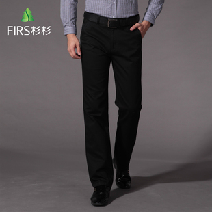  杉杉休闲裤男正品仿天丝男士修身直筒棉休闲裤新款TJF120806