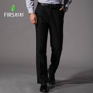  杉杉正品西裤男修身休闲高档商务西装裤 长裤羊毛加厚男毛料裤子