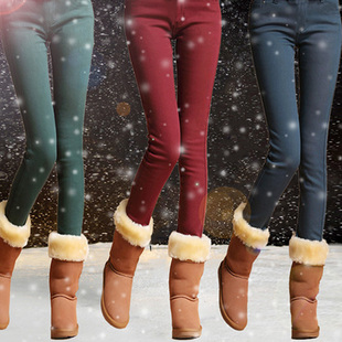  两件包邮冬季保暖修身加绒打底裤显瘦加厚女裤冬季小脚铅笔裤子