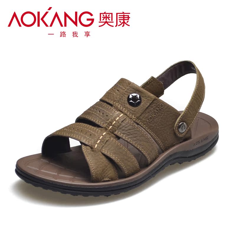 mens leather mens sandals clearance leisure rubber soled sandals ...