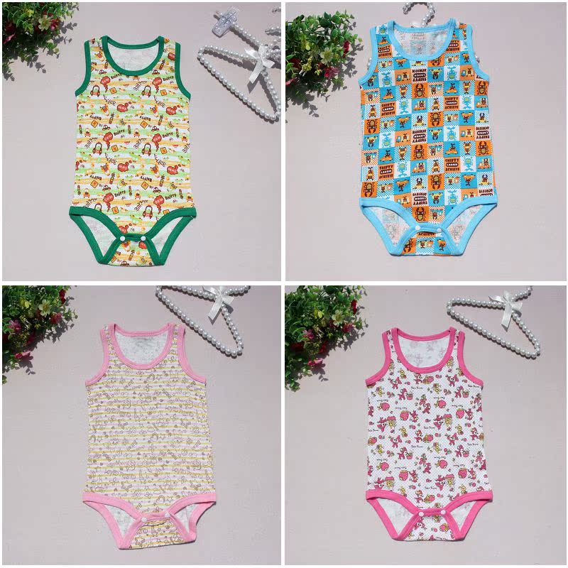 Clearance 5 yuan Europe and America summer baby vest Romper Sleeveless leotard Climbing clothes Thin summer 70-95#in the Children/Baby/Family fitted , Jumpsuit/Climbing clothes/Romper category - from Buy2taobao.com to provide professional Taobao agent buy service