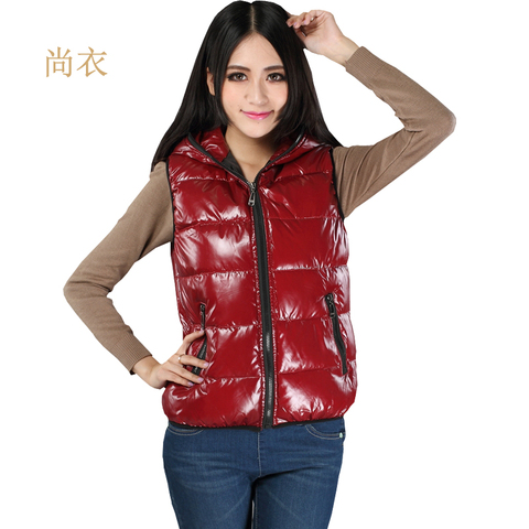 热销马 2013秋冬新款特价亮面<em>羽绒</em>棉<em>马甲女</em>时