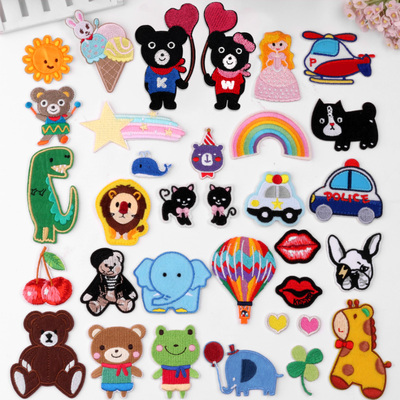 卡通衣服补丁贴布贴羽绒服牛仔裤子装饰自粘修补破洞刺绣儿童贴花