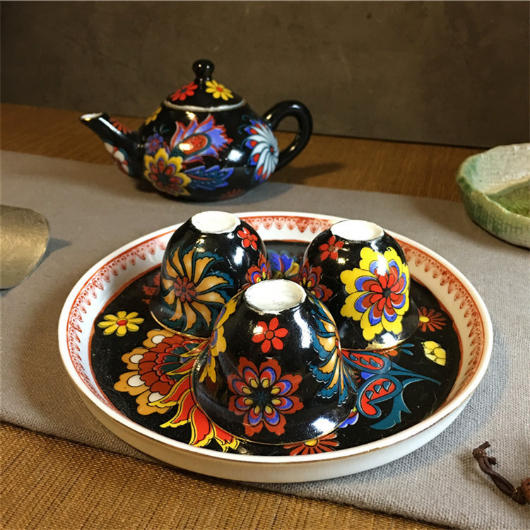 潮汕文化斋 < 潮州彩金地万花薄胎老茶具 手工作铃铛杯 茶壶 茶垫|ruв категории посуда, чайный сервиз, цветы и чайный сервиз - от Buy2taobao.com для оказания профессиональной услуги покупки агента Taobao