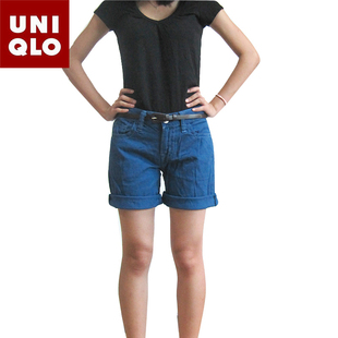  uniqlo优衣库五分裤外贸原单剪标牛仔裤短裤中裤热裤子尾货