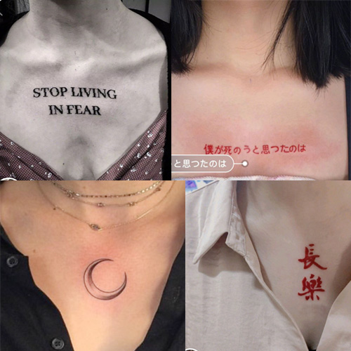 新款ins暗黑紋身貼套裝防水男女持久仿真手臂黑線英文鎖骨胸口在類目 彩妝/香水/美妝工具, 身體彩繪中 - 來自Buy2taobao.com提供專業的淘寶代購服務