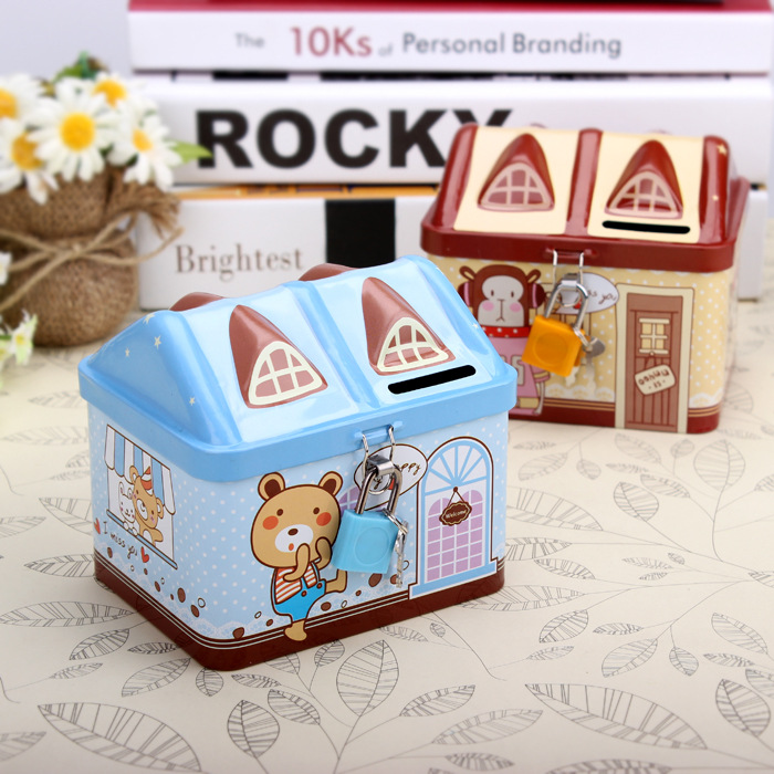 Children's Day gift Tin Small house Piggy bank Tinplate children originality Cartoon Piggy bank wholesale giftin the Festive supplies/Gift , Gift ideas , Piggy bank category - from Buy2taobao.com to provide professional Taobao agent buy service