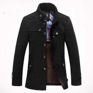 Si Qilong 50% wool coat men's business suit England men's slim thickening and cashmere coats