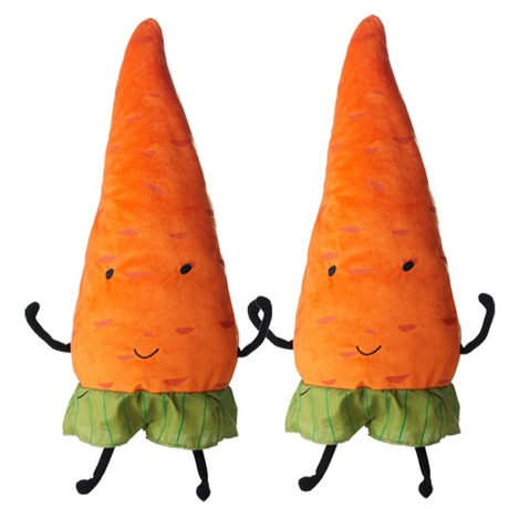 宜家代购毛绒玩具胡萝卜黄色刺绣抱枕玩偶00