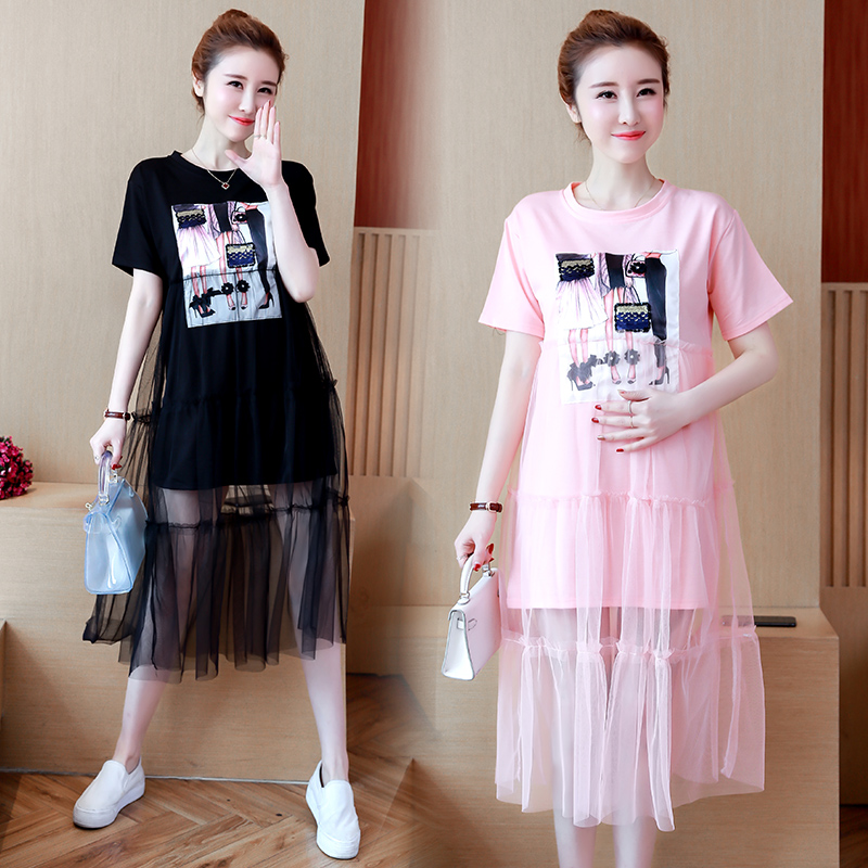2019 new pattern pregnant woman Dress fashion Large 200 Dress enlarge Add fertilizer MM Pure cotton screen yarn blendingin the Maternity/Maternal supplies/Nutrition , Maternity , Dress category - from Buy2taobao.com to provide professional Taobao agent buy service