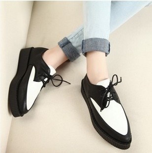  新品欧美英伦新款松糕单鞋ZARA尖头中跟 韩国公主甜美女鞋子