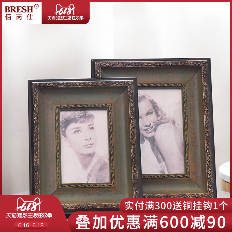 现代轻奢复古做旧相框创意美式照片画实木书房摆件照片墙餐厅装饰|msdalam kategori Aksesori rumah, photo Frame/Frame - dari Buy2taobao.com untuk memberikan perkhidmatan ejen Taobao profesional membeli