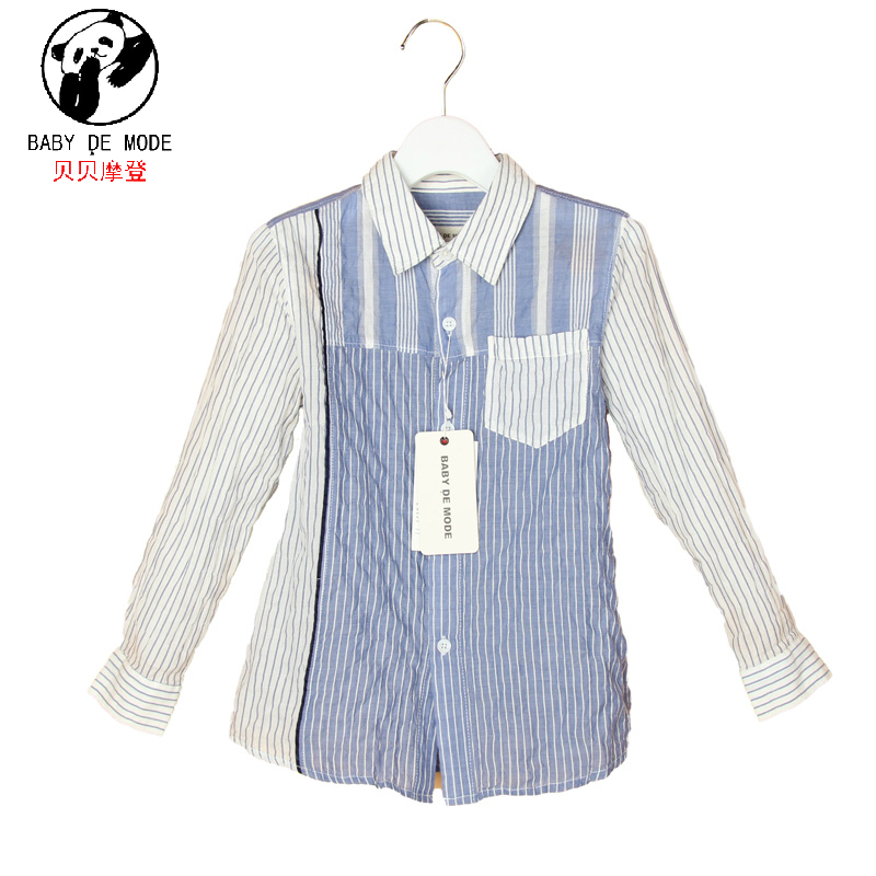 貝貝摩登專櫃正品女童裝日系條紋藍色純棉長袖襯衫夏裝 原698在類目 童裝/嬰兒裝/親子裝, 襯衫中 - 來自Buy2taobao.com提供專業的淘寶代購服務