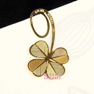  紫紫 三金冠 韩式金属书签 18K 商务镀金书签 赠信封贺卡