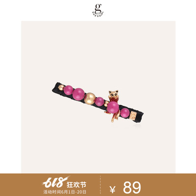 惠shesgirl茜子发饰喵星球乐园合金胶珠猫咪手工绕缝日韩捏夹发夹