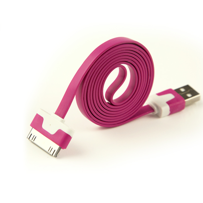 KUSHOP 4 iphone4s 4 Apple iPad2 iPad3 color cable USB charging line pasta line