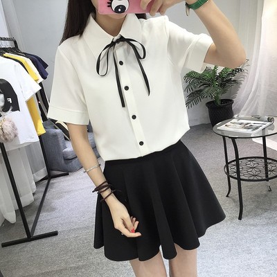2017 summer New products Short sleeved student half sleeve Ladies College wind shirt Frenum Women's wear shirt Easy Korean Editionin the Women's clothing/Boutique , Shirt category - from Buy2taobao.com to provide professional Taobao agent buy service