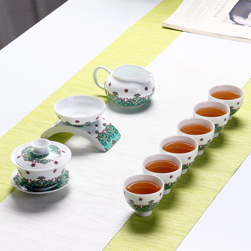 Cover bowl Tea makers Teacup Eggshell Dehua Colorful suit Glaze ceramics Kungfu Online tea set Gift box logo customizedin the Tableware , Tea set , Kung Fu Tea category - from Buy2taobao.com to provide professional Taobao agent buy service