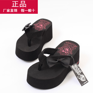  O'NEILL夏季女式夹脚厚底坡跟人字拖鞋高跟凉拖鞋防滑沙滩鞋欧美