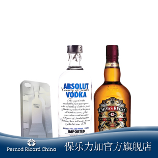  【洋酒】芝华士12年威士忌+绝对伏特加375ML送IPhone5手机壳 包邮