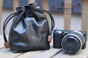  索尼NEX6 NEX5N NEXF3 NEX5R羊皮袋相机包NEX5C NEX7内胆包 皮套