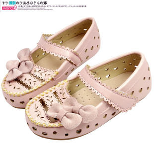  韩单正品 新款女童真皮可爱镂空宝宝凉鞋儿童鞋女单鞋 公主鞋