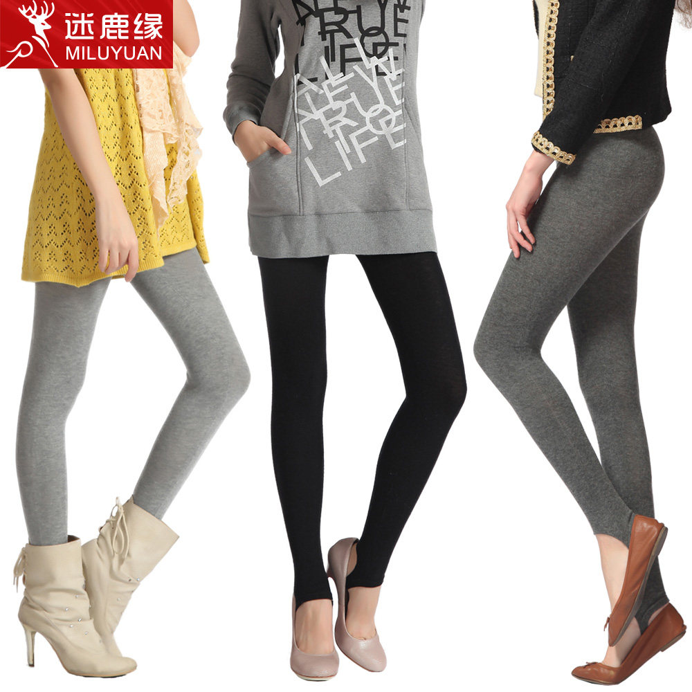 迷鹿缘 50%羊毛<em>打底裤</em> <em>女款</em>高弹 秋显瘦冬季打