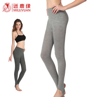  迷鹿缘正品 高弹显瘦羊毛打底裤 秋冬季女士羊毛裤子脚踩裤韩版潮