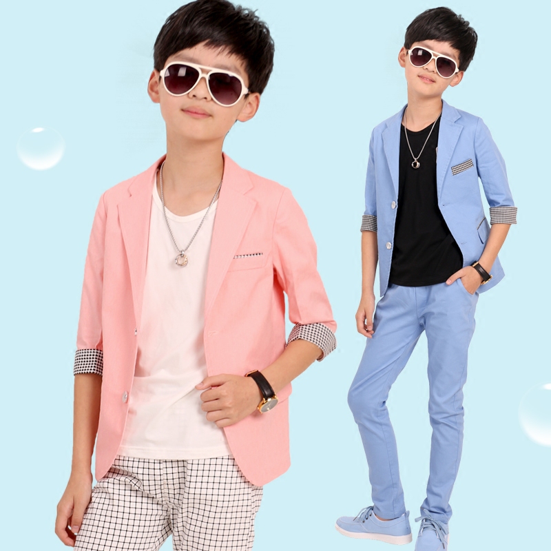 Boy Suit man 's suit children full dress show CUHK 2019 Spring and summer new pattern Cotton Three Quarter Sleeve coatin the Children/Baby/Family fitted , Coat/Jacket/Overcoat , Suits/Small suit category - from Buy2taobao.com to provide professional Taobao agent buy service