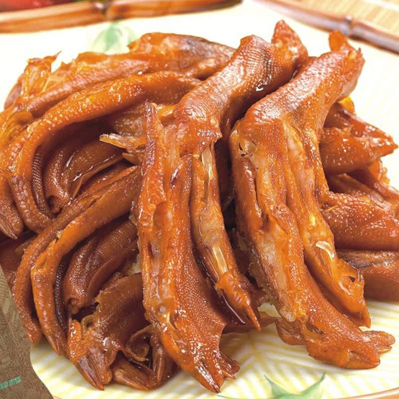 浙江特产衢州三头一掌吕百味鸭掌酱香香辣味零食小吃卤味包装精品